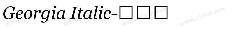 Georgia Italic字体转换